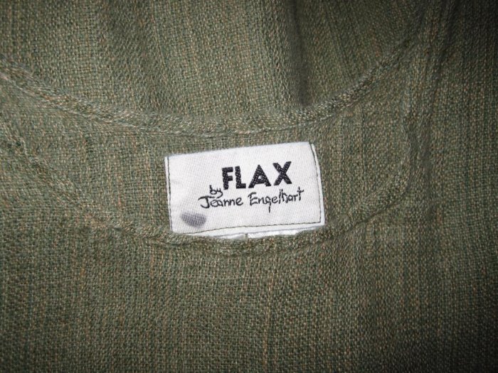 FLAX by Jeanne Engelhart Earthy Green Linen Hoveralls Overalls Floods ...