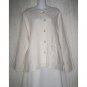 Jackie Loves John Cream Linen Boxy Button Jacket Top Large L