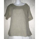 FLAX Jeanne Engelhart Shapely Linen Pullover Shirt Tunic Top Medium M
