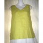 Dana Buchman Yellow Green Linen Tank Top Shirt 8