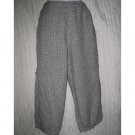 FLAX Black Check Cropped LINEN Cargo Pants Jeanne Engelhart Small S