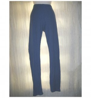 FLAX Blue Pucker Textured Cotton Leggings Pants Medium M