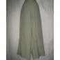 FLAX by Jeanne Engelhart Green LINEN Sailoring Pants Wide Leg Floods Large L
