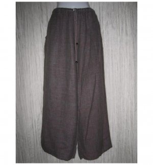 FLAX by Jeanne Engelhart Purple Thermal Linen Flex Floods Pants Large L