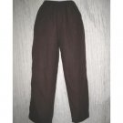 In the Wash Cropped Brown Linen Pants Small S