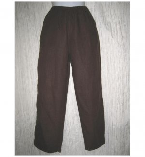 In the Wash Cropped Brown Linen Pants Small S