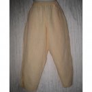 Jeanne Engelhart FLAX Yellow LINEN Pedal Pushers Pants Petite P