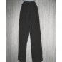 Solitaire Long Loose Black Striped Linen Drawstring Pants Small S