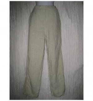 Willow Boutique Striped Long Shapely Linen Pants Medium M