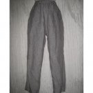 FLAX by Jeanne Engelhart Long Gray Linen Pants Petite P