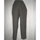 FLAX by Jeanne Engelhart Long Tan Basket Weave Linen Pants Petite P