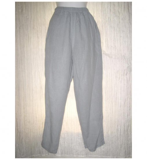J. Jill Long Blue Gray Linen Pants Medium M