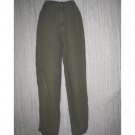 Jeanne Engelhart FLAX Long & Lean Green Bark Clothe Linen Trousers Pants Petite P