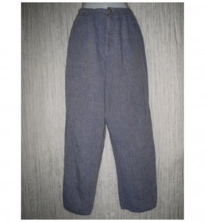 FLAX by Angelheart Long & Lean Blue Linen Trousers Pants Small S