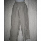 Jeanne Engelhart FLAX Striped Linen Bedskirt Bloomers Flood Pants Petite P