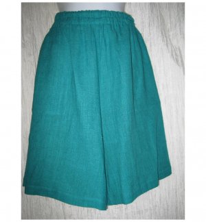 Sangam Imports Textured Teal Cotton Shorts Large L
