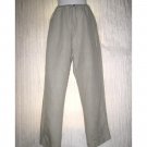 Color Me Cotton Taupish Gray Linen Pants Medium M