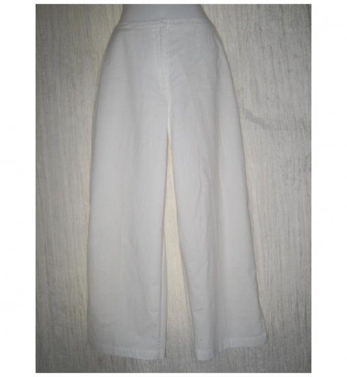 EILEEN FISHER White Shapely Cotton Pants Small S