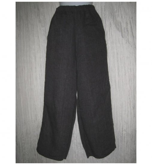 Jeanne Engelhart FLAX Dark Linen Flood Pants Petite P