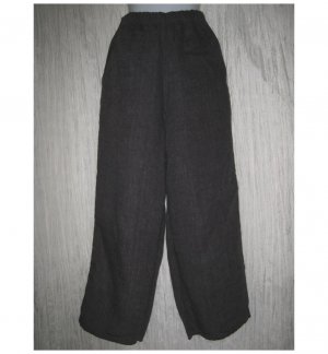 Jeanne Engelhart FLAX Dark Linen Flood Pants Petite P