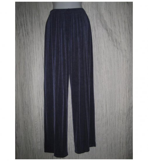 Citiknits Long Loose Slinky Blue Knit Pants Medium M