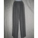 Jeanne Engelhart FLAX Long Loose Slinky Gray Knit Pants Small S