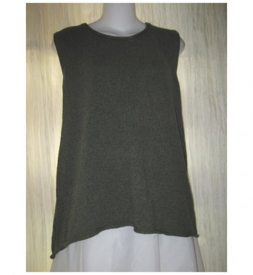 Jeanne Engelhart FLAX Green Sweater Tank Generous G