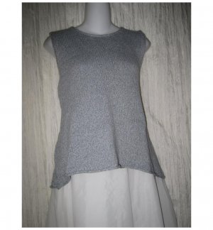 Jeanne Engelhart FLAX Blue Gray Sweater Tank Medium Large M L