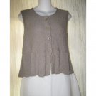 FLAX by Angelheart Button Sweater Vest Jeanne Engelhart Small Medium S M