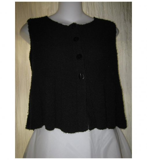 FLAX by Angelheart Button Sweater Vest Jeanne Engelhart Small Medium S M