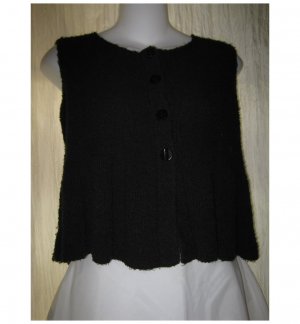 FLAX by Angelheart Button Sweater Vest Jeanne Engelhart Small Medium S M