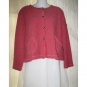 J. Jill Cozy Pink Terry Knit Cardigan Sweater Medium M