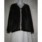 Ani Barrie Cozy Green Chenille Cardigan Sweater Small S