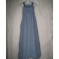 FLAX Adjustable Blue Bark Cloth LINEN Jump Dress Jeanne Engelhart Petite P