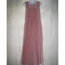 Jeanne Engelhart FLAX Slinky Pink Knit Slip Dress Small S