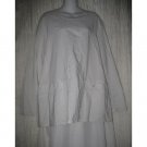 Jeanne Engelhart FLAX White Cotton Rayon Tunic Top Shirt Small S