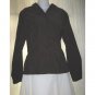 Jeanne Engelhart FLAX Shapely Brown Corduroy Button Shirt Tunic Top Small S