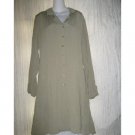 FLAX by Jeanne Engelhart Long Shapely Beige Duster Jacket Medium M