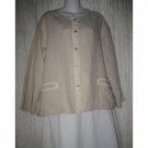 Barbara Balluffi Elegant Linen Silk Tunic Top Shirt Jacket Small S