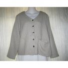 Jeanne Engelhart FLAX Boxy Oatmeal Linen Top Shirt Jacket Small S