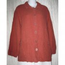 Jeanne Engelhart FLAX Russet Linen Tunic Top Shirt Jacket Medium M