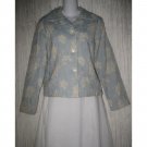 Coldwater Creek Shapely Blue Floral Tapestry Jacket Coat Small S