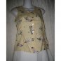 Jeanne Engelhart FLAX Yellow Dolls Linen Button Shirt Tunic Top Petite P