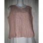 Jeanne Engelhart FLAX Red Striped Linen Button Shirt Tunic Top Petite P