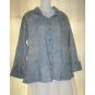 Jeanne Engelhart FLAX Watercolor Linen Button Shirt Jacket Small S