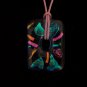 ROYAL BLUE TRANSLUCENT PENDANT WITH DICHROIC GLASS