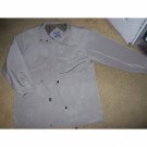 Tan Faux Silk Anorak Jacket by Braetan MEDIUM ~~ FREE SHIPPING ~~