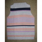 NEW Tan Striped EVAN PICONE Sleeveless Sweater XLARGE