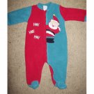 LITTLE ME Red Fleece SANTA Romper Sleeper 6 months
