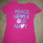Pink Tee Peace Love and OLD NAVY XSMALL Size 0-3